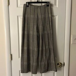 H&M Flare Leg Houndstooth Trousers